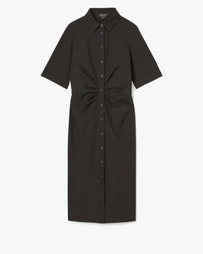 Ruched Crepe Dress