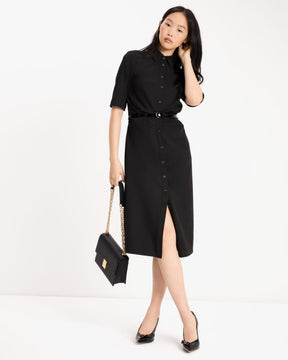 Ruched Crepe Dress