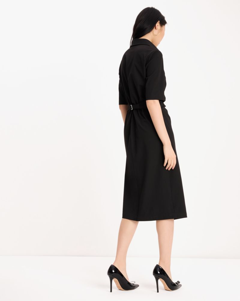 Ruched Crepe Dress