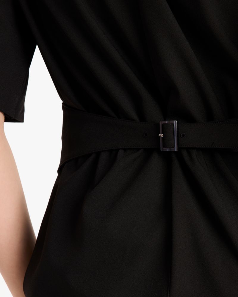 Ruched Crepe Dress