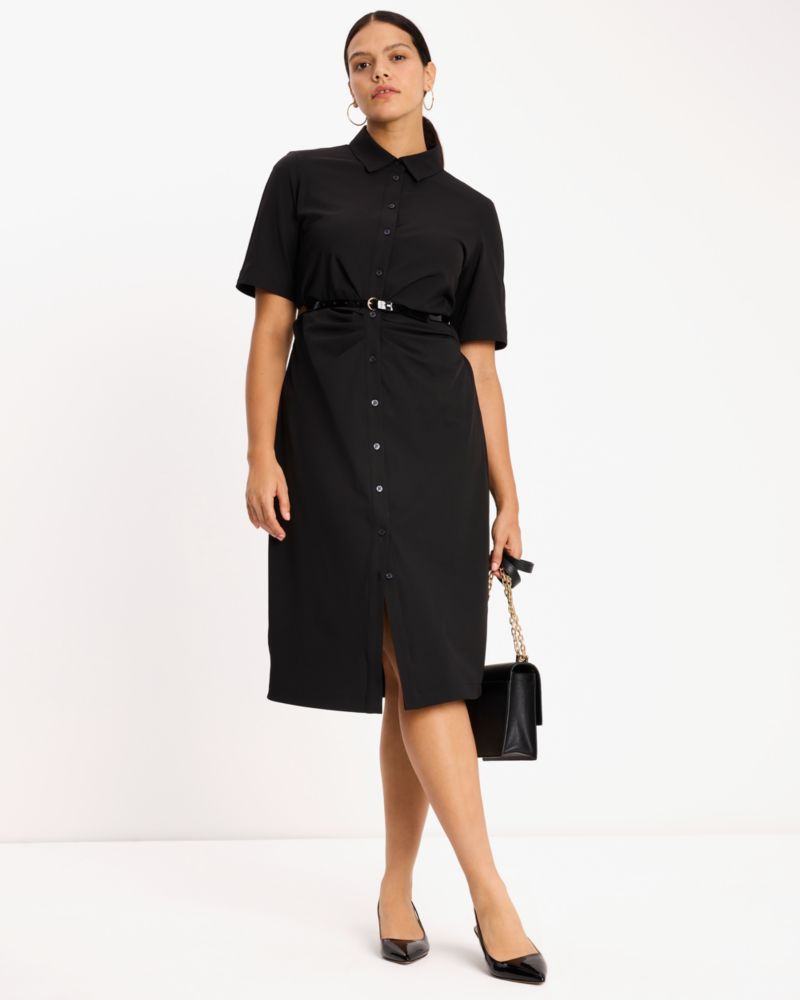 Ruched Crepe Dress
