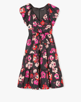 Fall Poppies Midi Dress