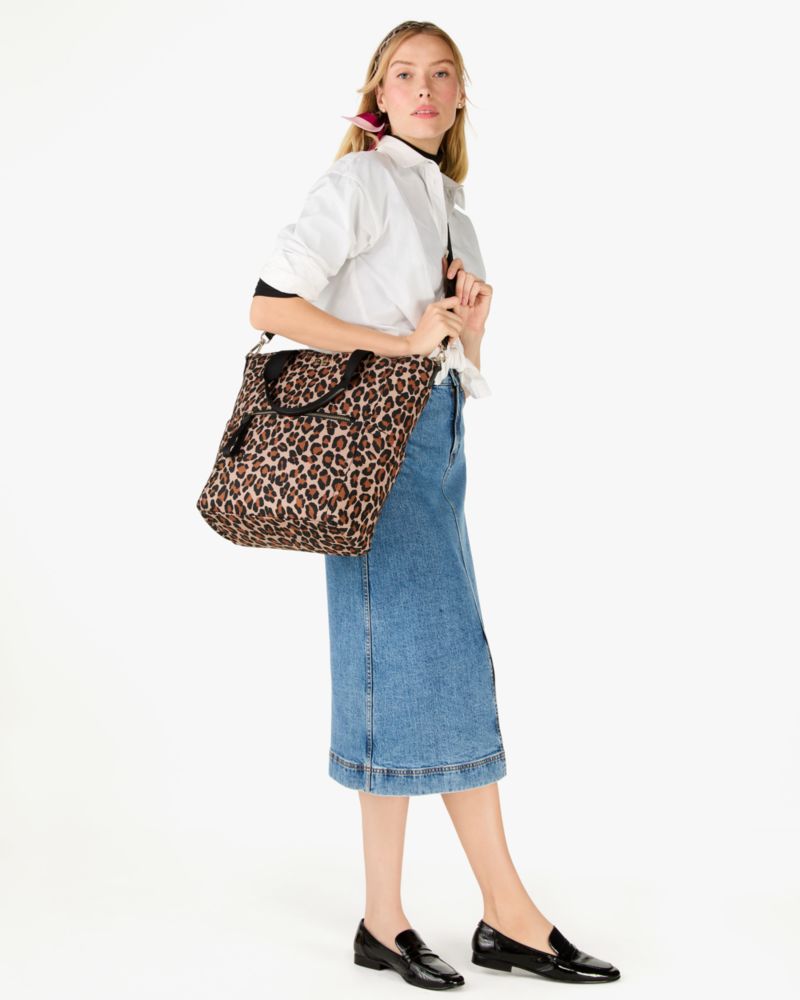 Chelsea Spotted Leopard Large Convertible Backpack