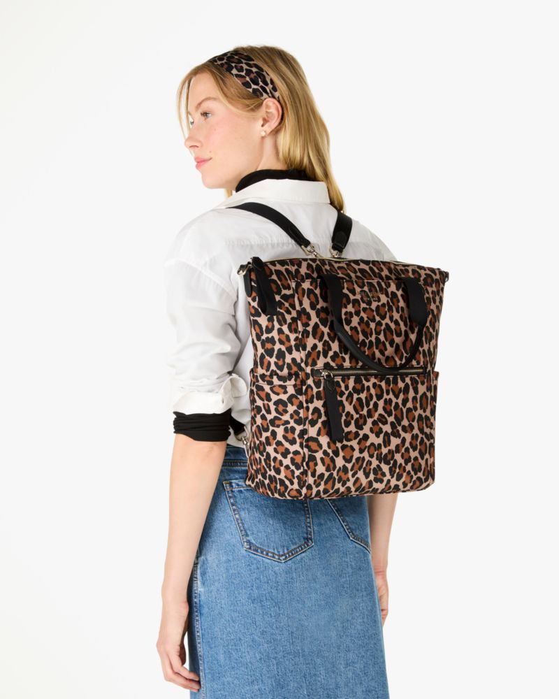 Chelsea Spotted Leopard Large Convertible Backpack