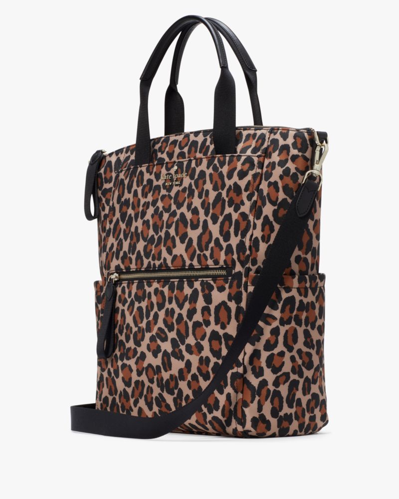 Chelsea Spotted Leopard Large Convertible Backpack