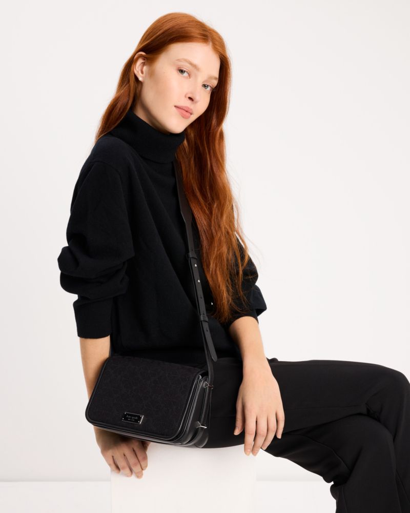 Liv Spade Flower Jacquard Crossbody Bag