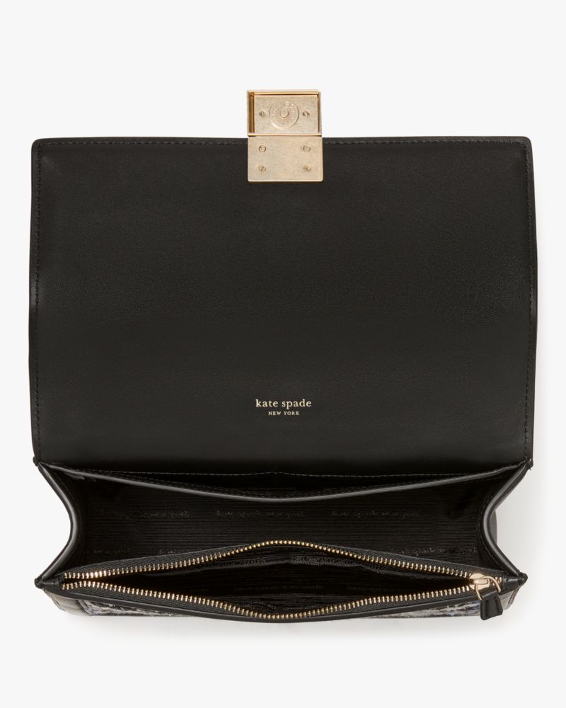 Deco Plaid Tweed Chain Shoulder Bag