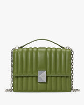 Deco Quilted Chain Shoulder Bag