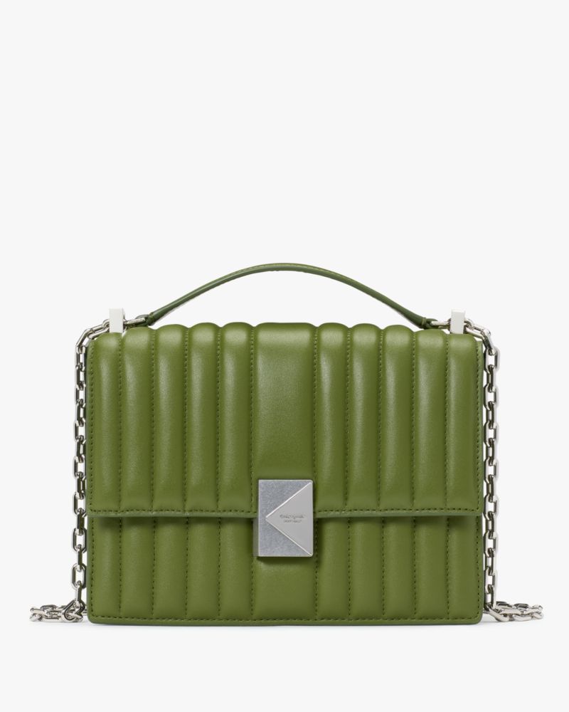 Deco Quilted Chain Shoulder Bag