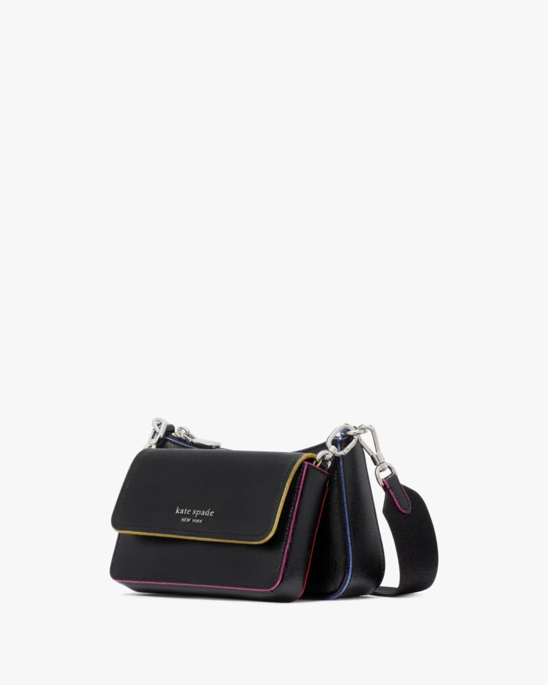 Double Up Glitter Edge Crossbody
