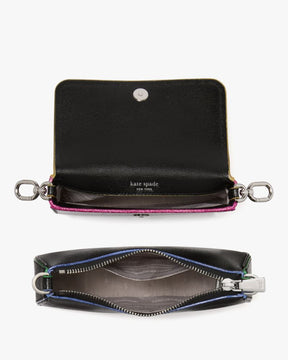 Double Up Glitter Edge Crossbody