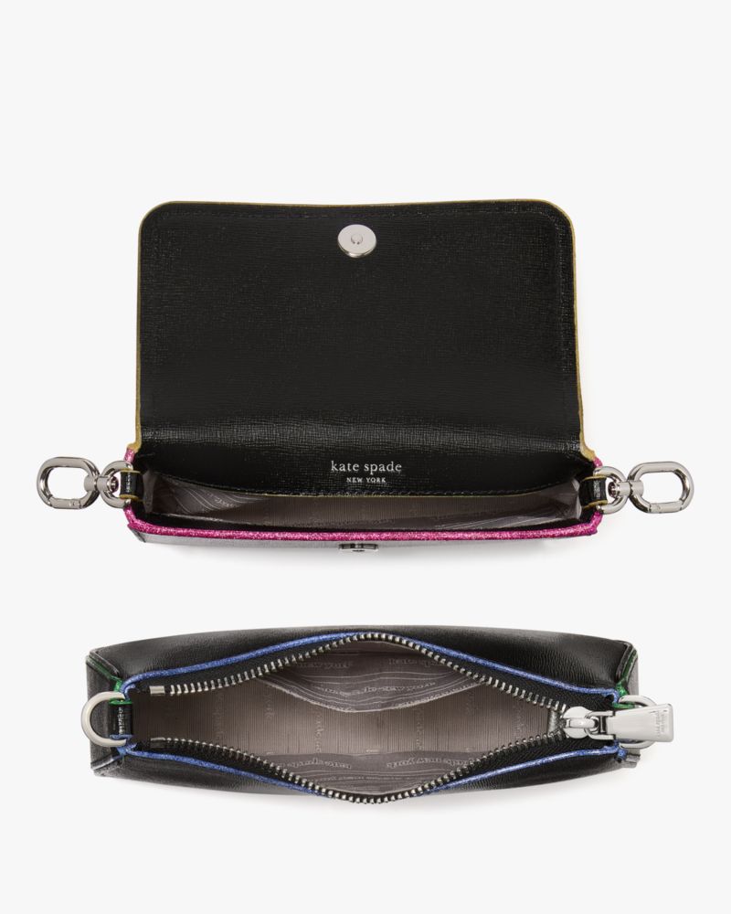 Double Up Glitter Edge Crossbody