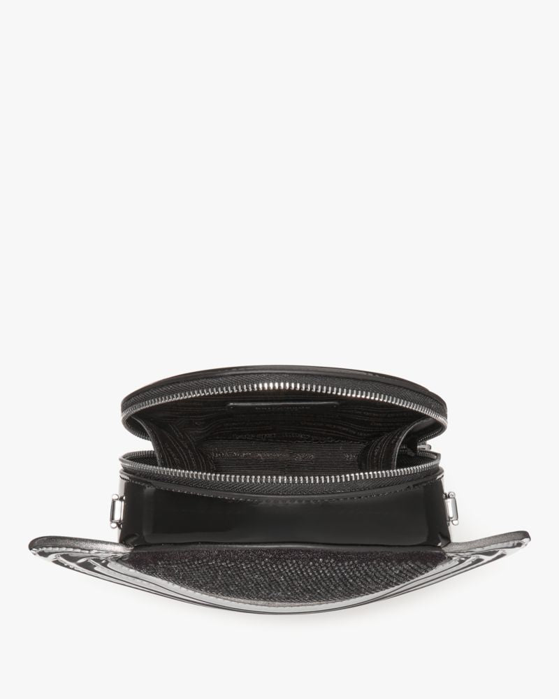 Spaced Out Embellished Metallic Micro Crossbody