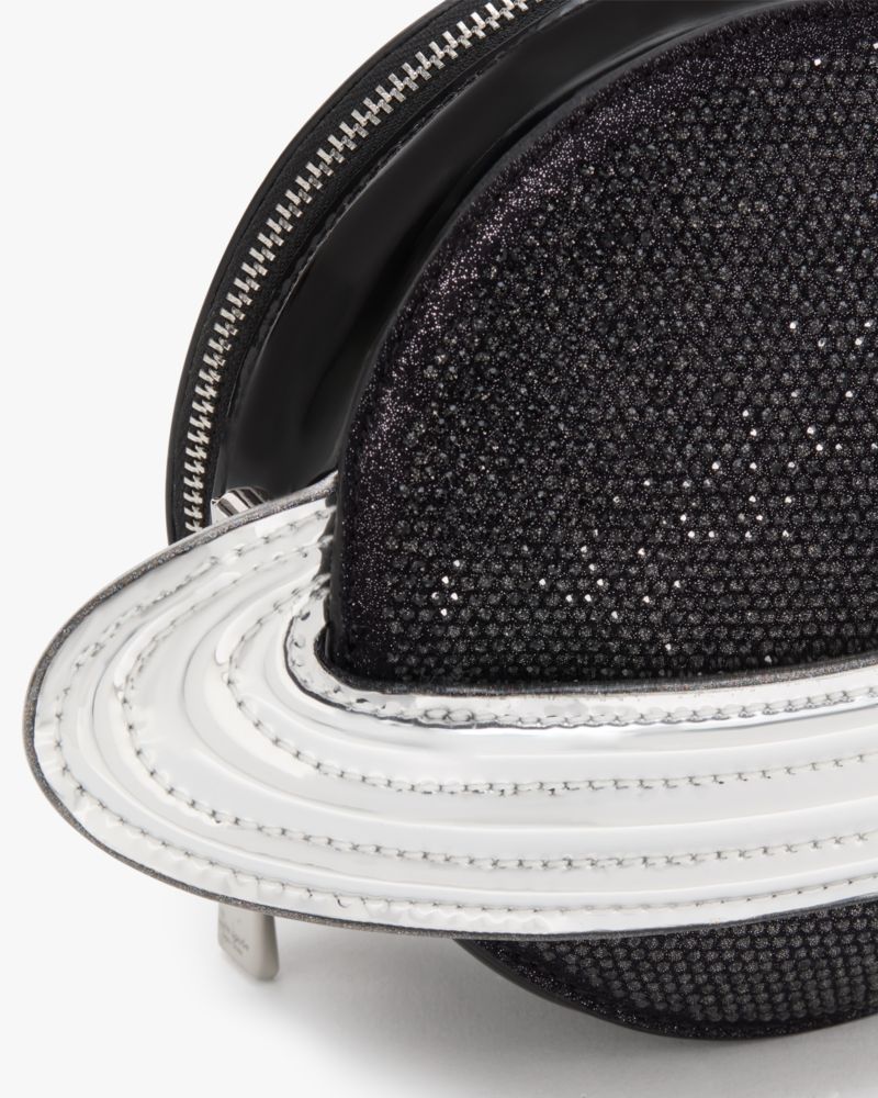 Spaced Out Embellished Metallic Micro Crossbody
