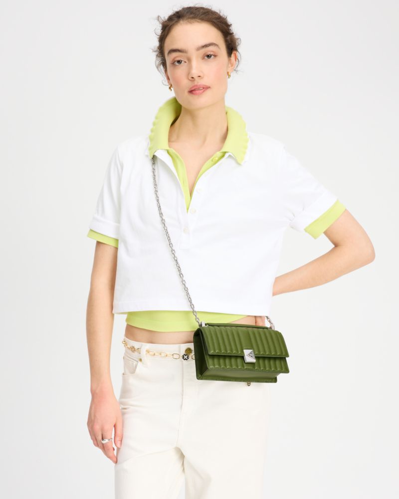 Deco Quilted Mini Flap Chain Crossbody