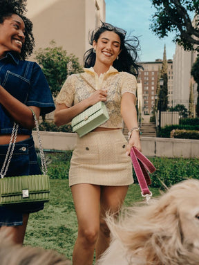 Deco Quilted Mini Flap Chain Crossbody