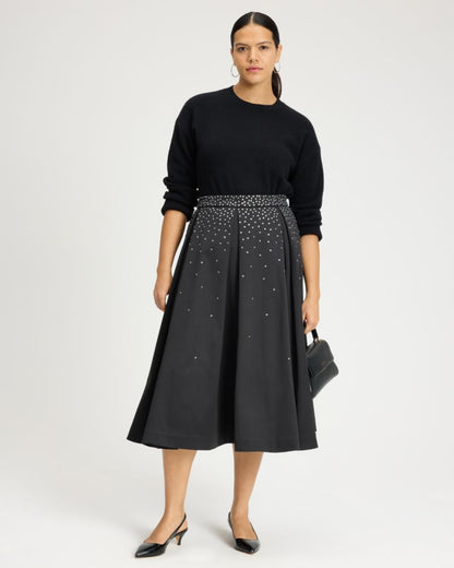 Embellished Midi Skirt