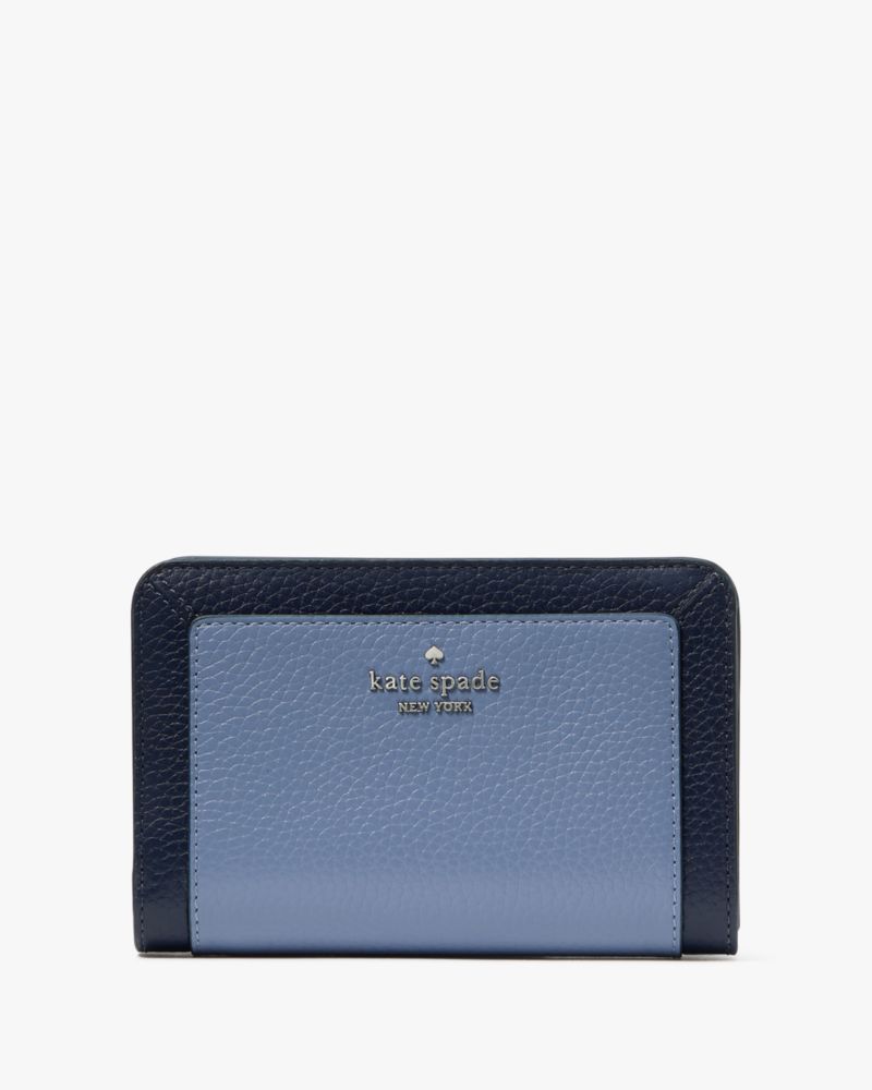 Lena Colorblock Medium Compact Bifold Wallet