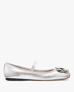 Renata Metallic Mary Jane Ballet Flats