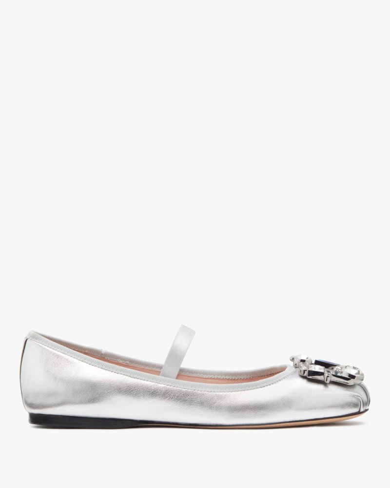 Renata Metallic Mary Jane Ballet Flats