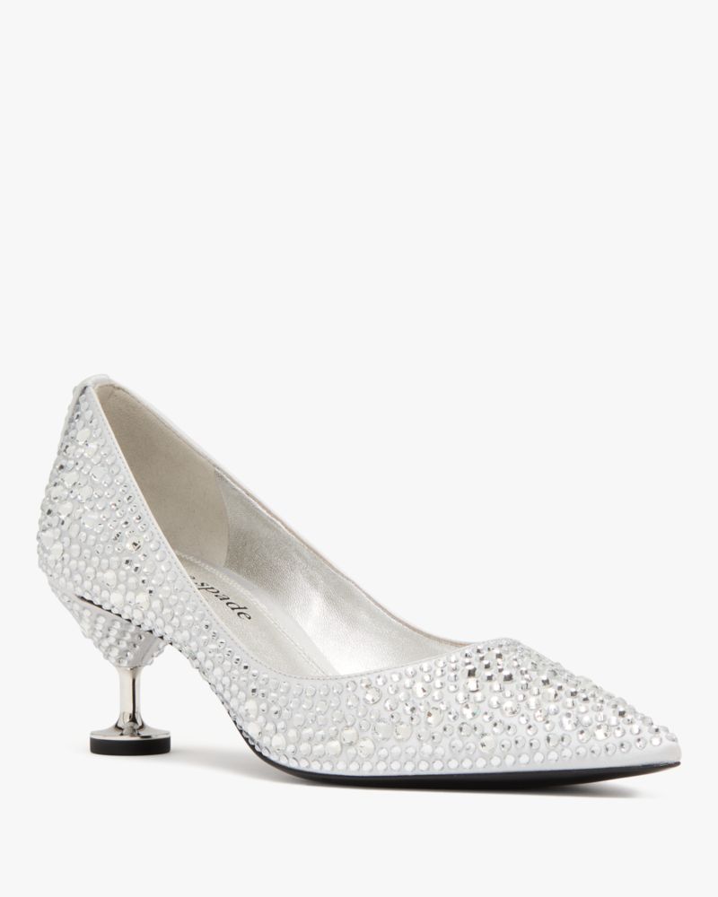 Garnish Satin Crystal Pumps