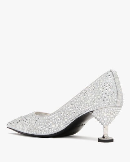 Garnish Satin Crystal Pumps
