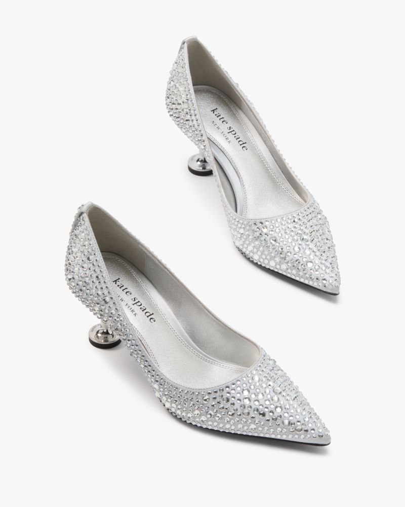 Garnish Satin Crystal Pumps