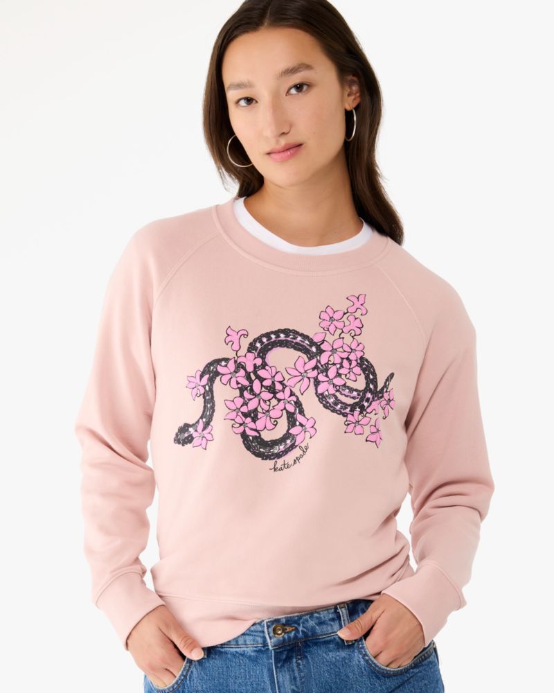 Snake Floral Sweatshirt