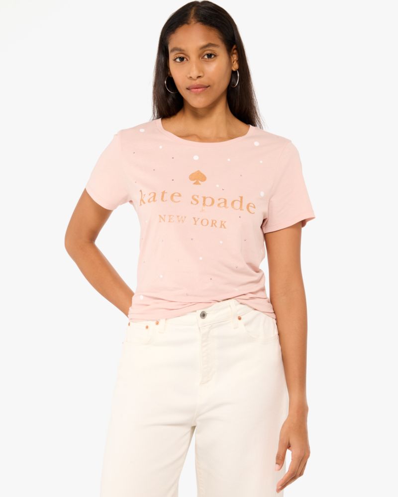 Glitter Embellished Logo Tee