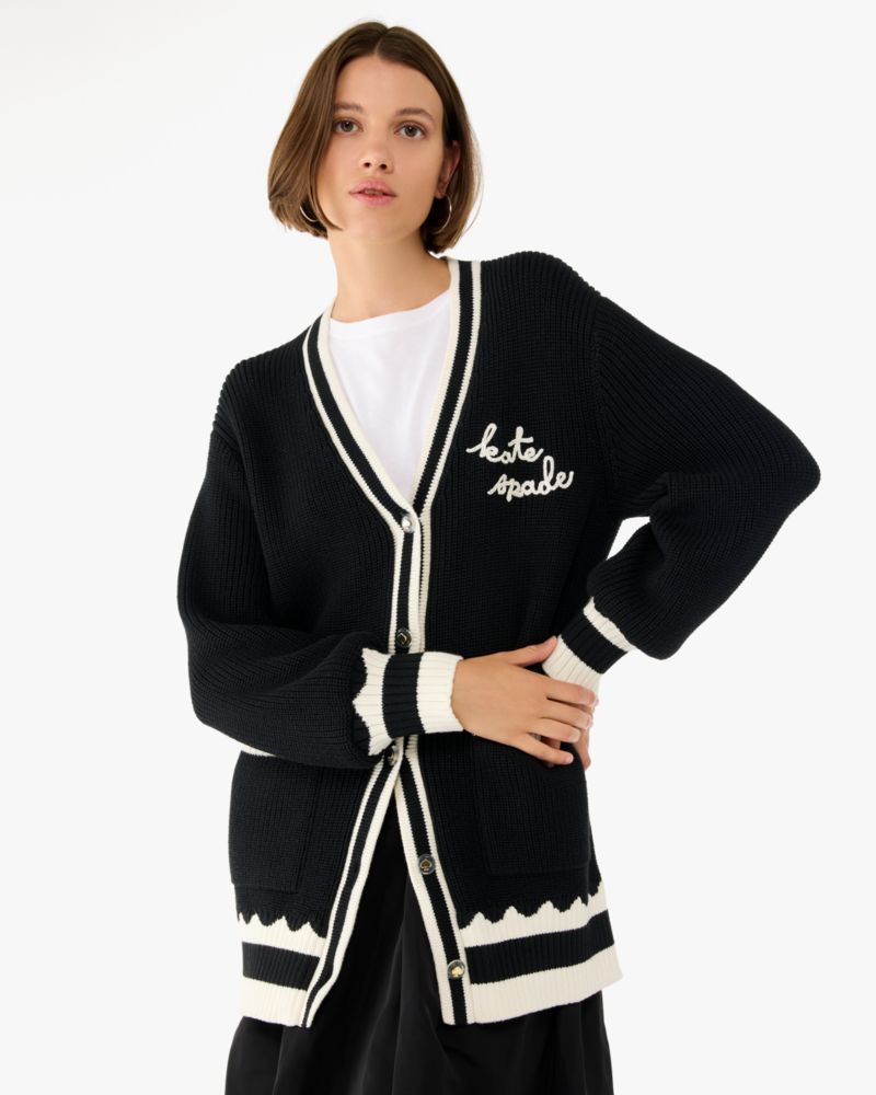 Oversized Logo Cardigan