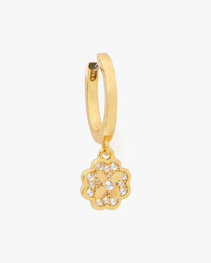 Heritage Bloom Huggie Drop Earrings