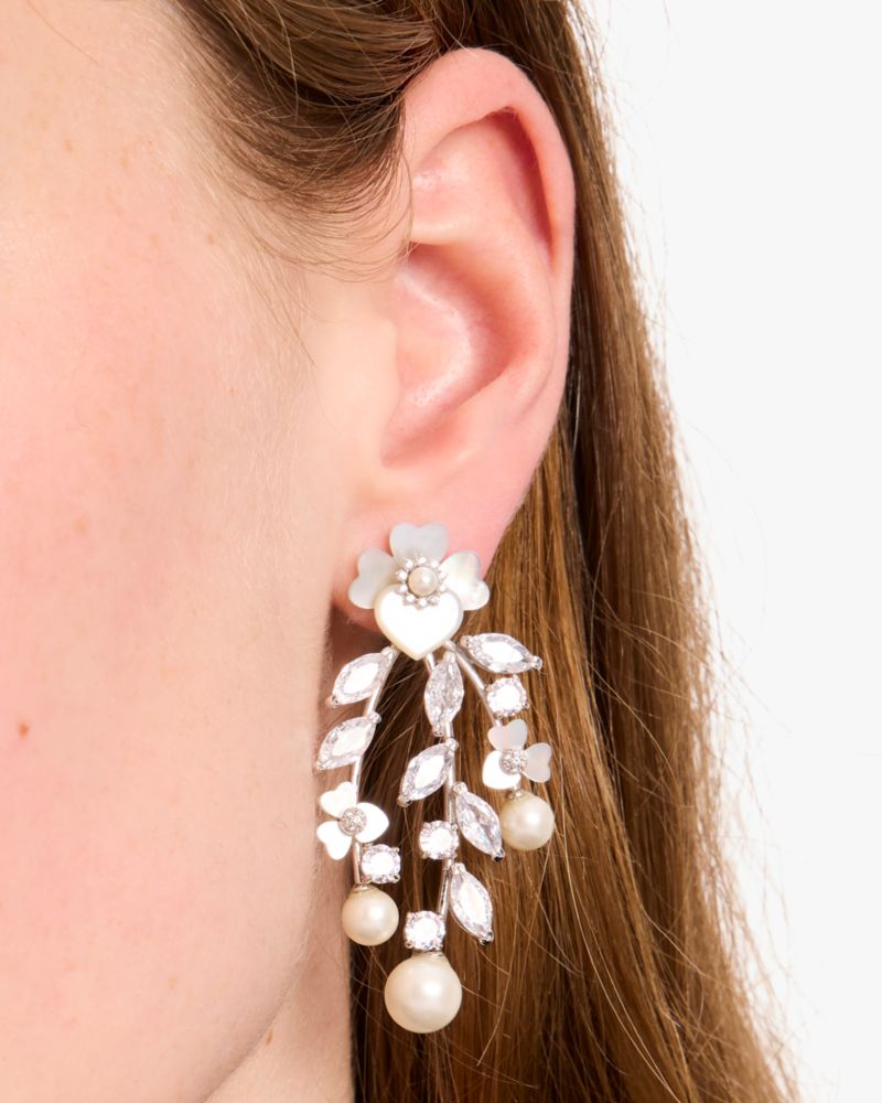 Precious Pansy Chandelier Earrings