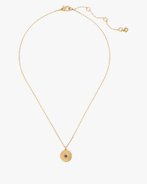 The Color Spark Collection Blue Fearless Medallion Necklace