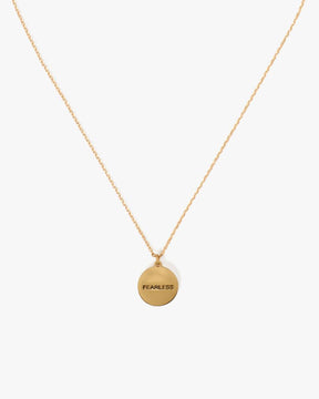 The Color Spark Collection Blue Fearless Medallion Necklace
