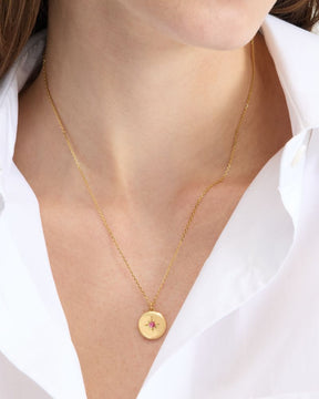 The Color Spark Collection Pink Peace Medallion Necklace