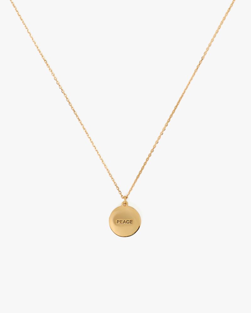 The Color Spark Collection Pink Peace Medallion Necklace