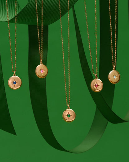 The Color Spark Collection Pink Peace Medallion Necklace