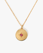 The Color Spark Collection Red Strength Medallion Necklace