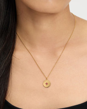 The Color Spark Collection Red Strength Medallion Necklace