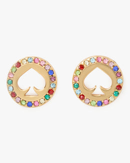 Spot The Spade Pave Halo Spade Studs