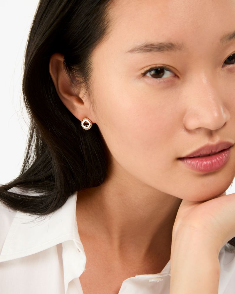 Spot The Spade Pave Halo Spade Studs