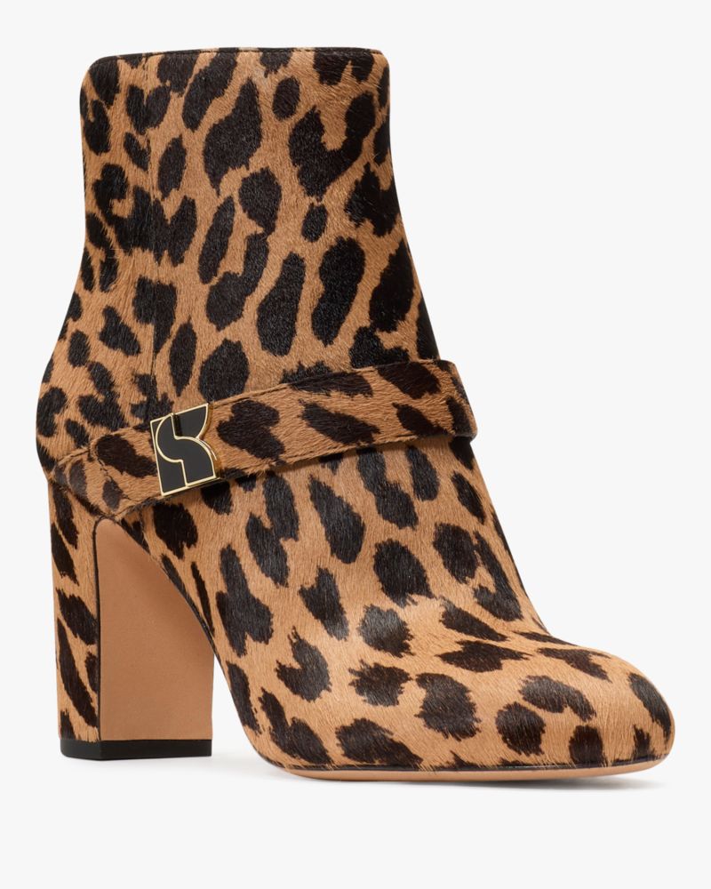 Dakota Leopard Zip Up Booties