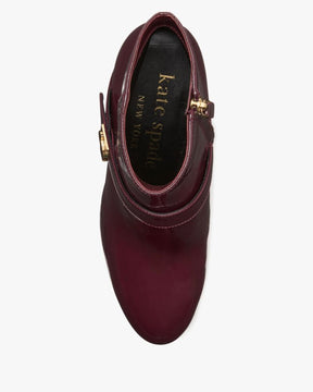 Dakota Patent Leather Zip Up Booties