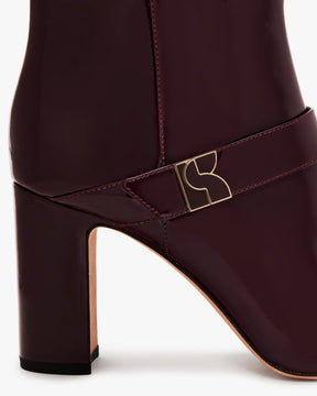 Dakota Patent Leather Zip Up Booties