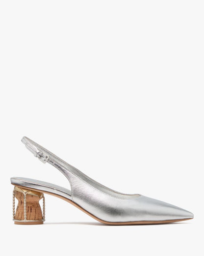 Soiree Metallic Slingback Pumps