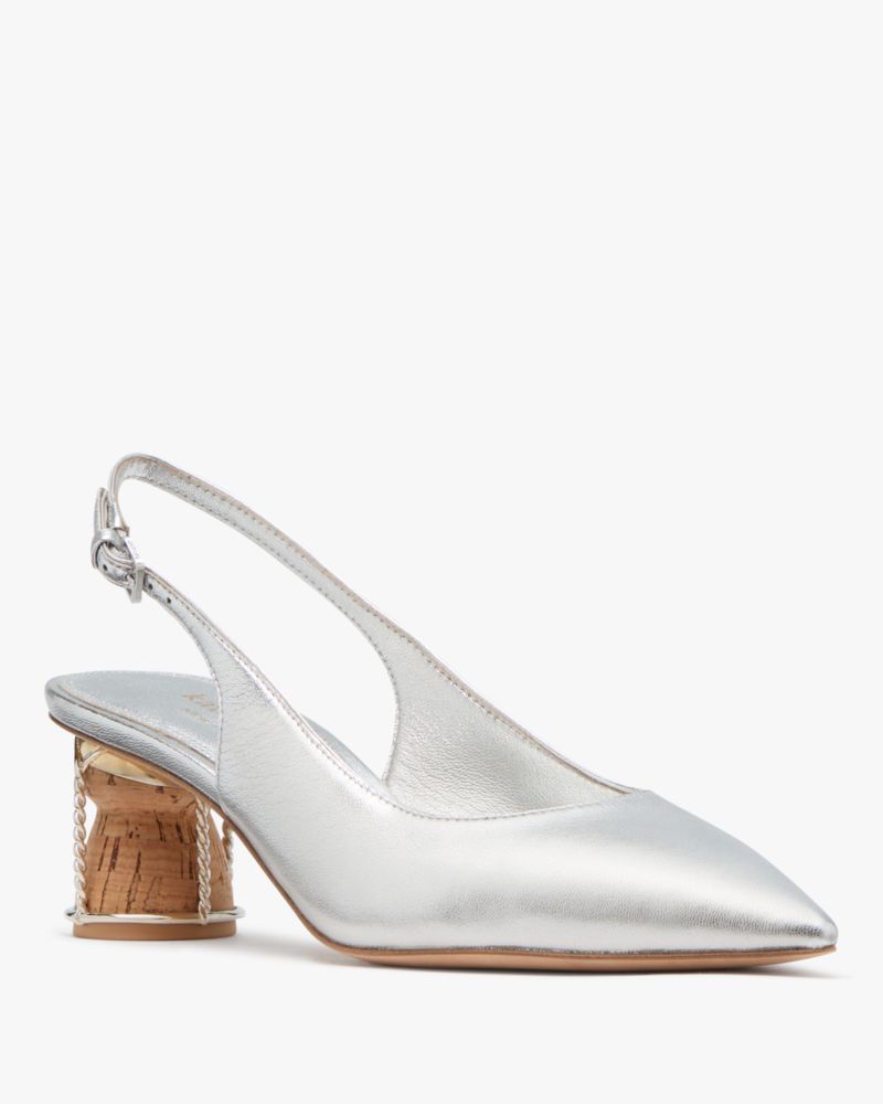 Soiree Metallic Slingback Pumps