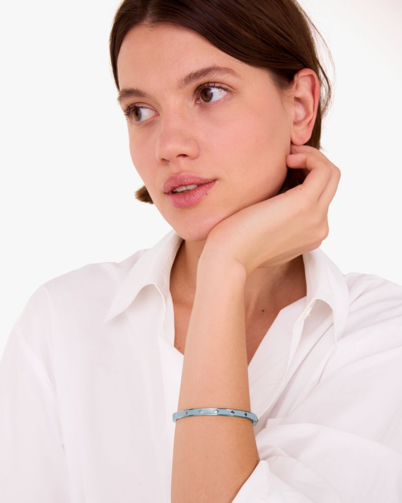 Spot The Spade Enamel Hinged Bangle