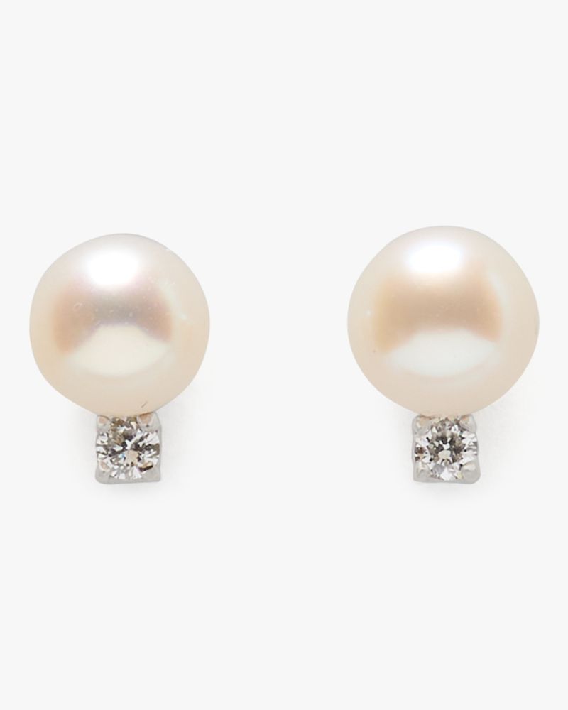 Kate Spade Fine Meant To Be Pearl & Diamond Studs