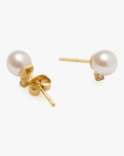 Kate Spade Fine Meant To Be Pearl & Diamond Studs