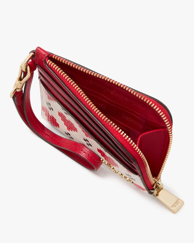 Devin Pixel Hearts Coin Card Case Wristlet